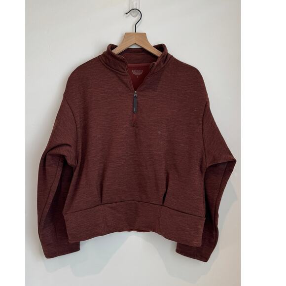 Athleta Tops - Athleta Altitude Polartec Half Zip Sweatshirt Rust Size Large